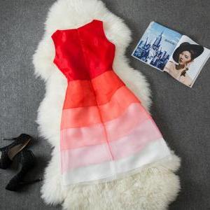 Summer Fashion Organza Sleeveless Dress Cc05153dr