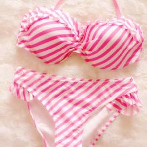 Sexy Striped Bikini Swimsuit