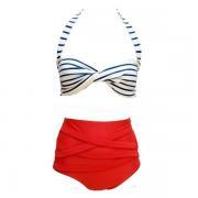 Swimwear Vintage Push Up High Waist Bikini Set