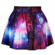 Printed galaxy skirt