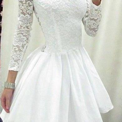 Fashion lace long sleeve dress