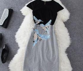 Embroidered Short Sleeve Dress Fd715g on Luulla